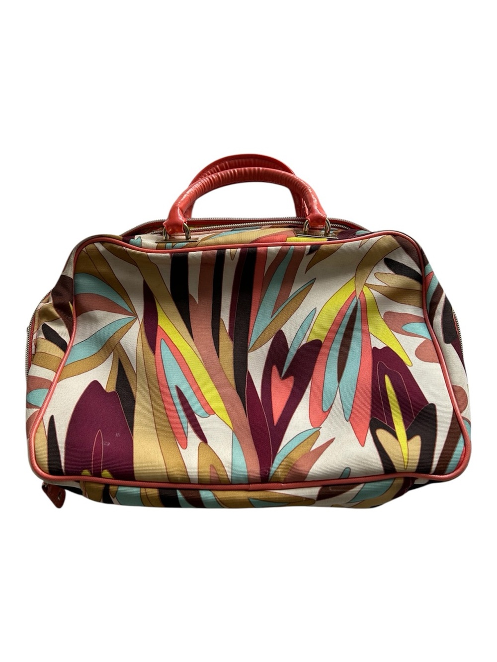Missoni for Target Multicolor Abstract Leaf-Print Top-Handle Travel Bag